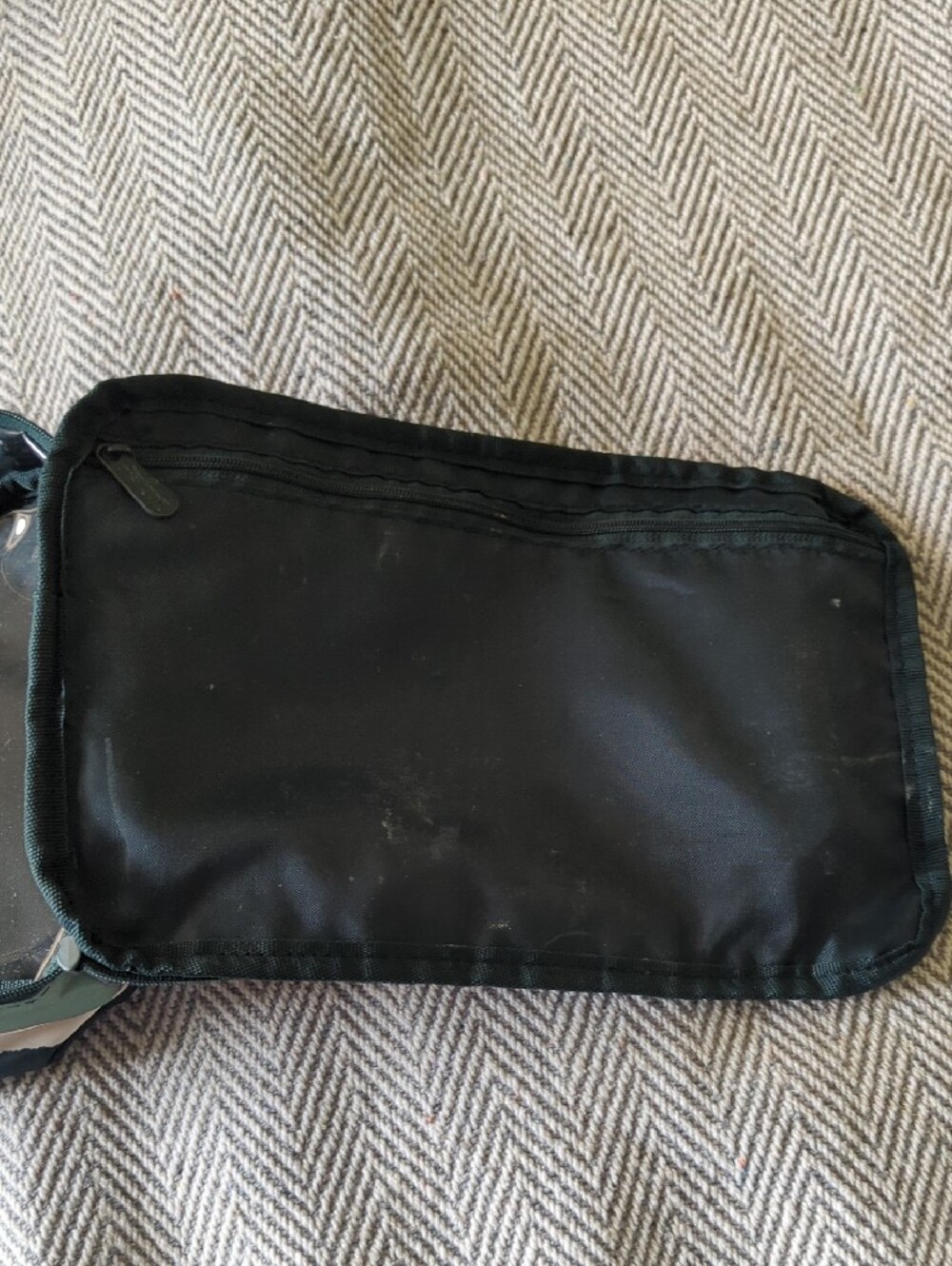 thirty-one Colorblock Zipper Pouch in Rust, Black & Olive - Picture 3 of 5